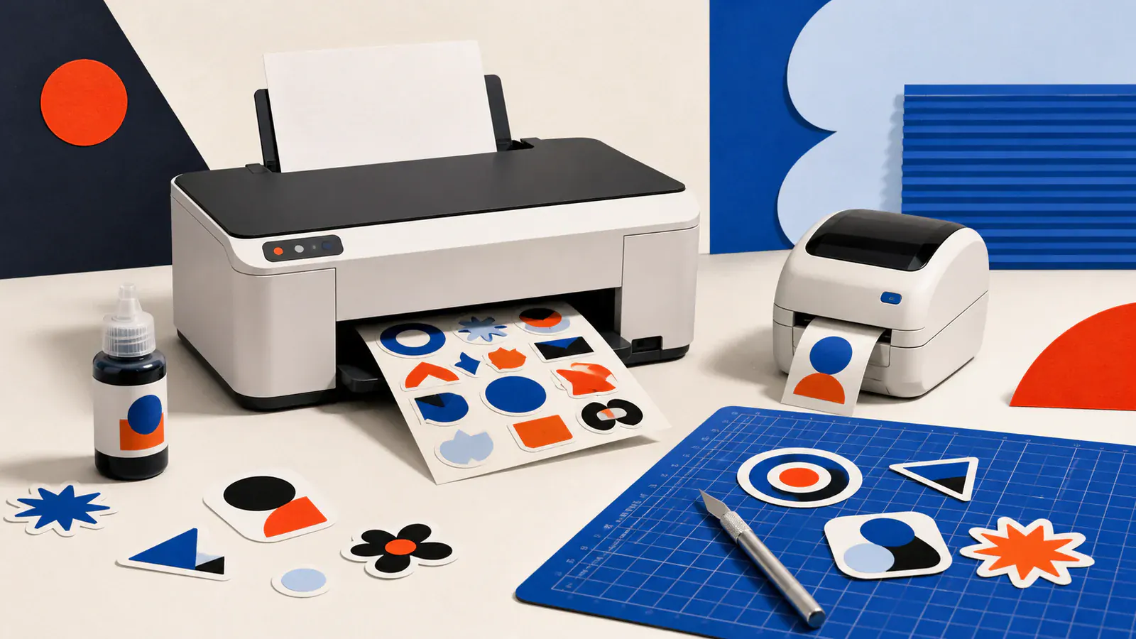 Illustrated overview for 7 Best Sticker Printers for 2026